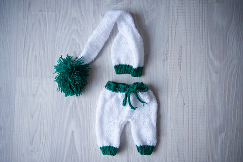 Christmas Outfit White & Green