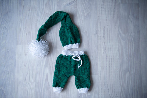 Christmas Outfit Green & White