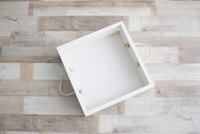 White Square crate with rope handles